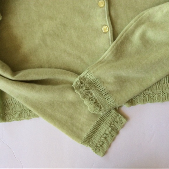 ESCADA GREEN CASHMERE SWEATER SET MEDIUM - Picture 8 of 8